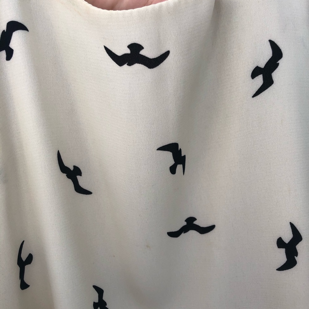 Bird Pattern Shift Dress - Picture 6 of 7